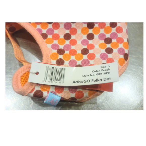 Peach Polka Dot EasyGo Dog Harness - NWT, Large - Picture 4 of 5